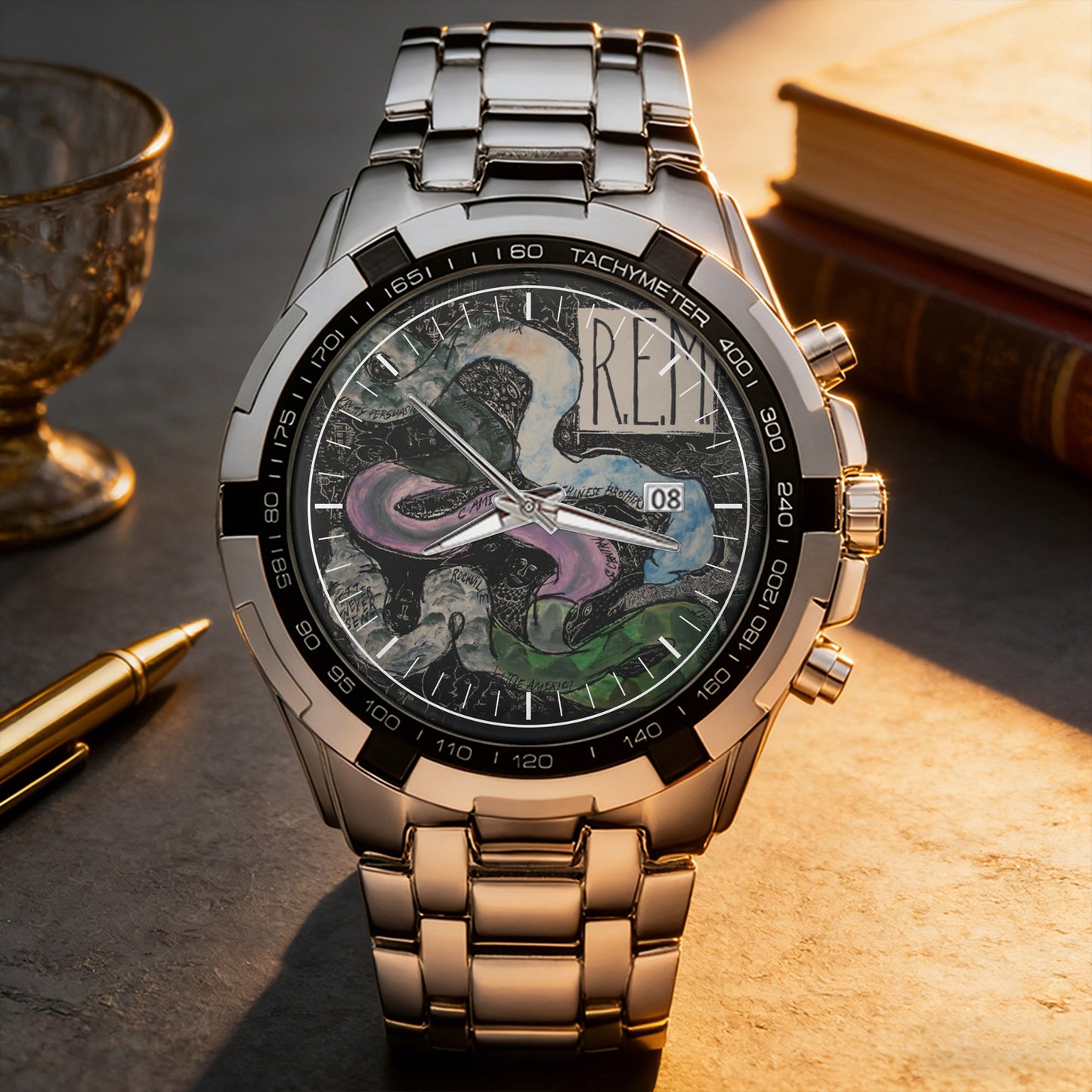 R.E.M Rock Albums Collection Watch - Multiple Classic Rock Album Designs Available