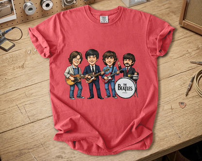 The Beatles Band Members Comfort Colors Tee – John Lennon Paul McCartney George Harrison Ringo Starr Classic Rock Tribute Shirt