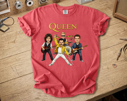 Queen Comfort Colors Tee – Freddie Mercury Band Members Tribute Classic Rock Shirt