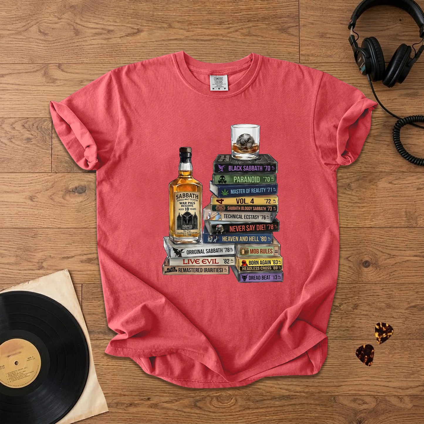 Black Sabbath Cassette Album Collection T-Shirt – Retro Rock Music Black Sabbath Merch Tee