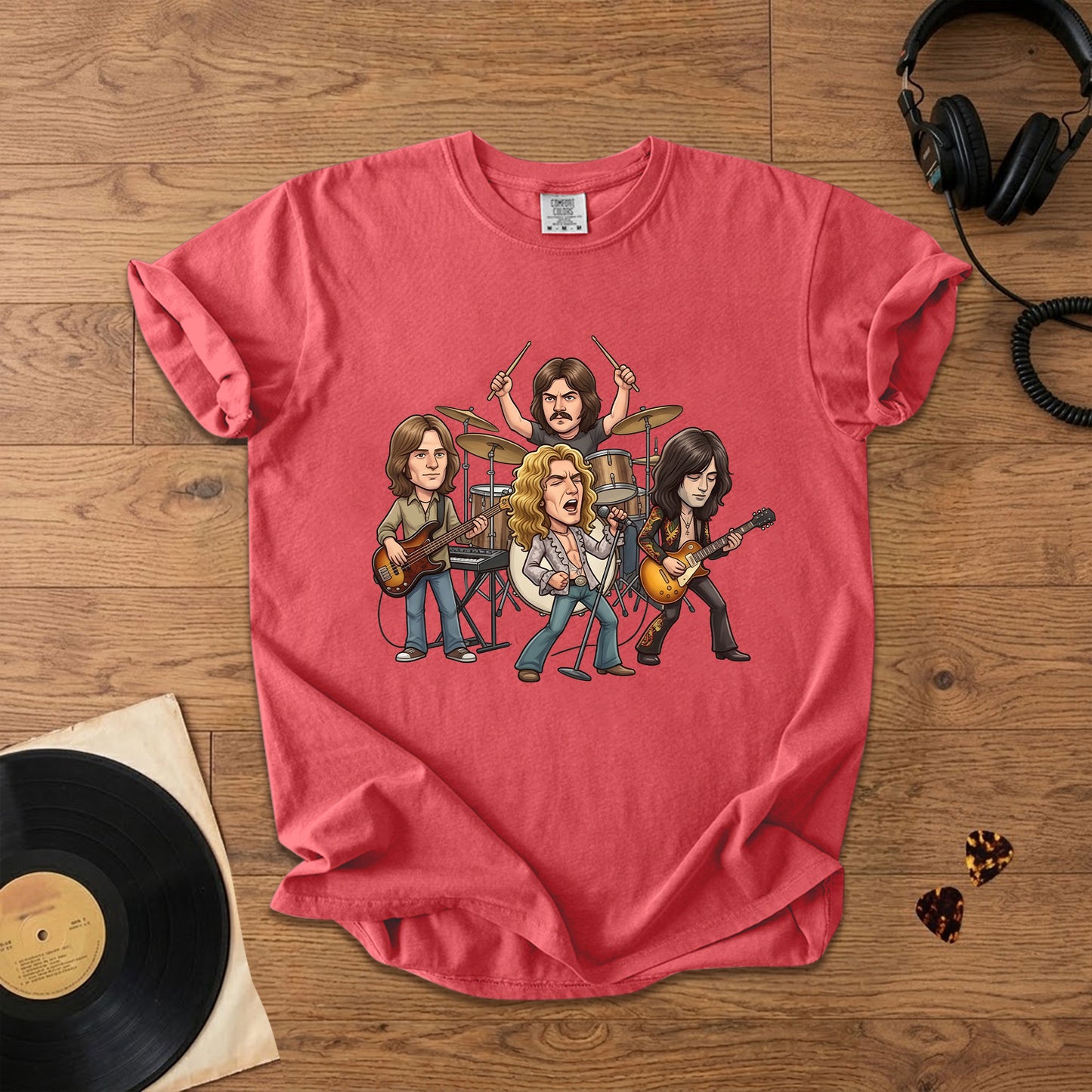 Led Zeppelin Vintage Rock Band Graphic T-Shirt – Classic Music Fan Tee