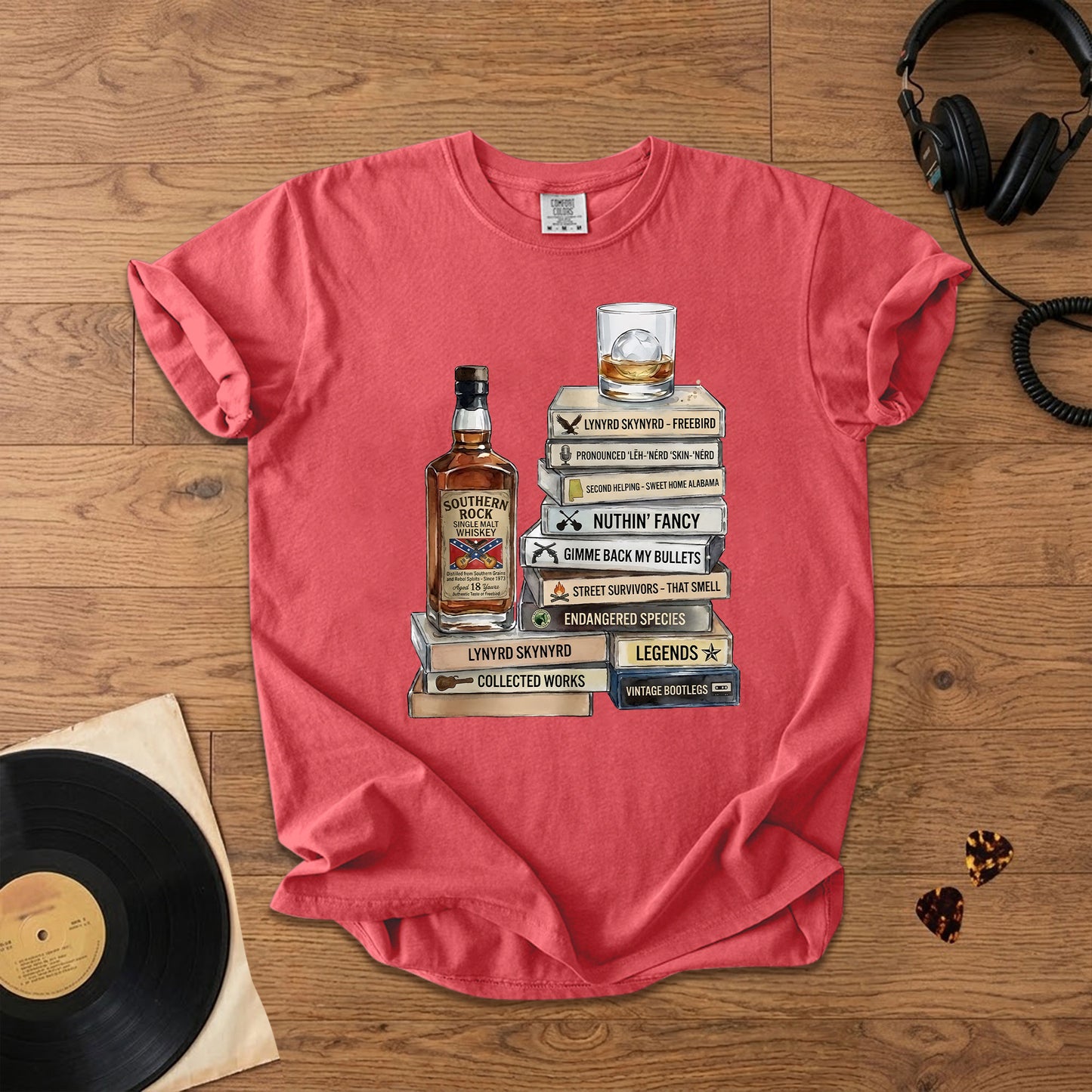 Lynyrd Skynyrd Cassette Album Collection T-Shirt – Retro Rock Music Lynyrd Skynyrd Merch Tee