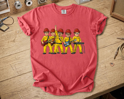 DEVO Comfort Colors Tee – Band Members Red Energy Dome Tribute New Wave Rock Shirt