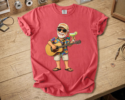 Jimmy Buffett Comfort Colors Tee – Margaritaville Guitar Vibes Island Lifestyle Shirt