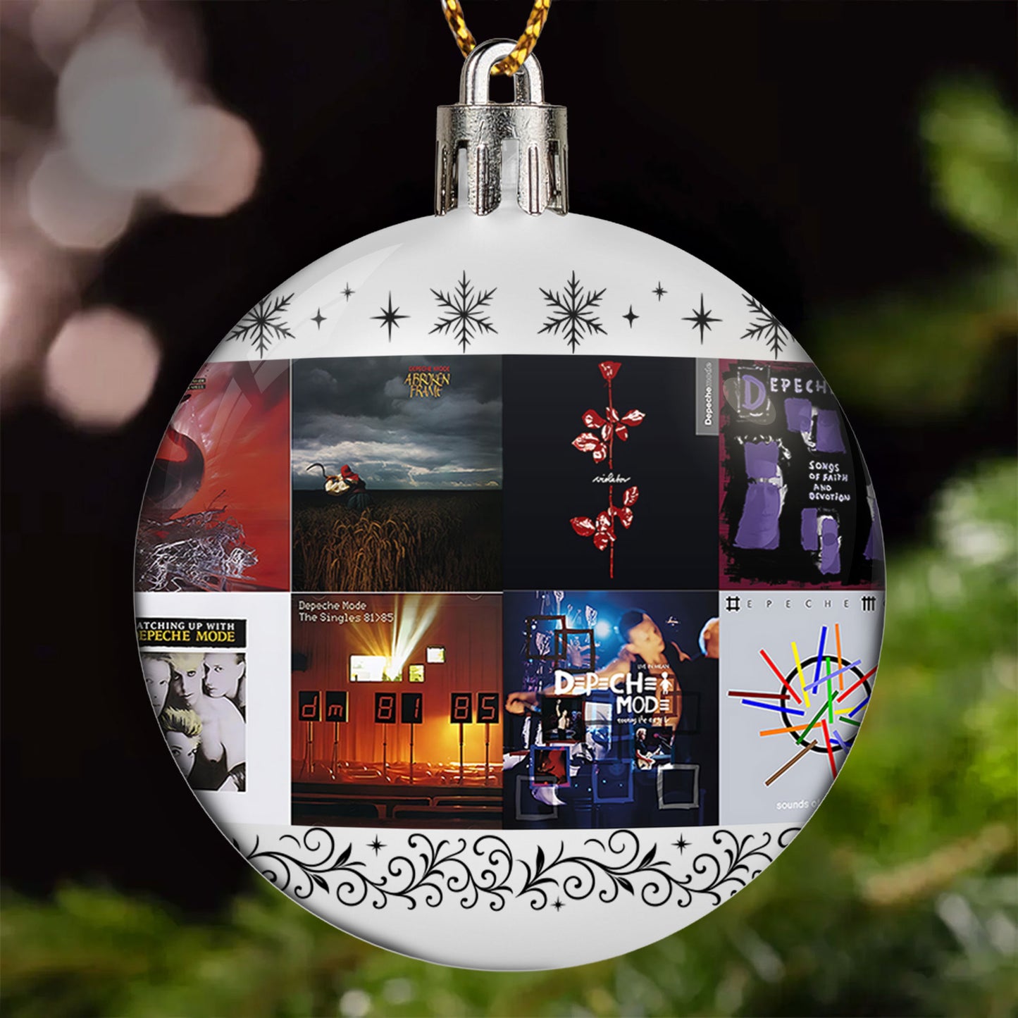Depeche Mode Ball Ornament – A Synthwave Symphony for the Holiday Season