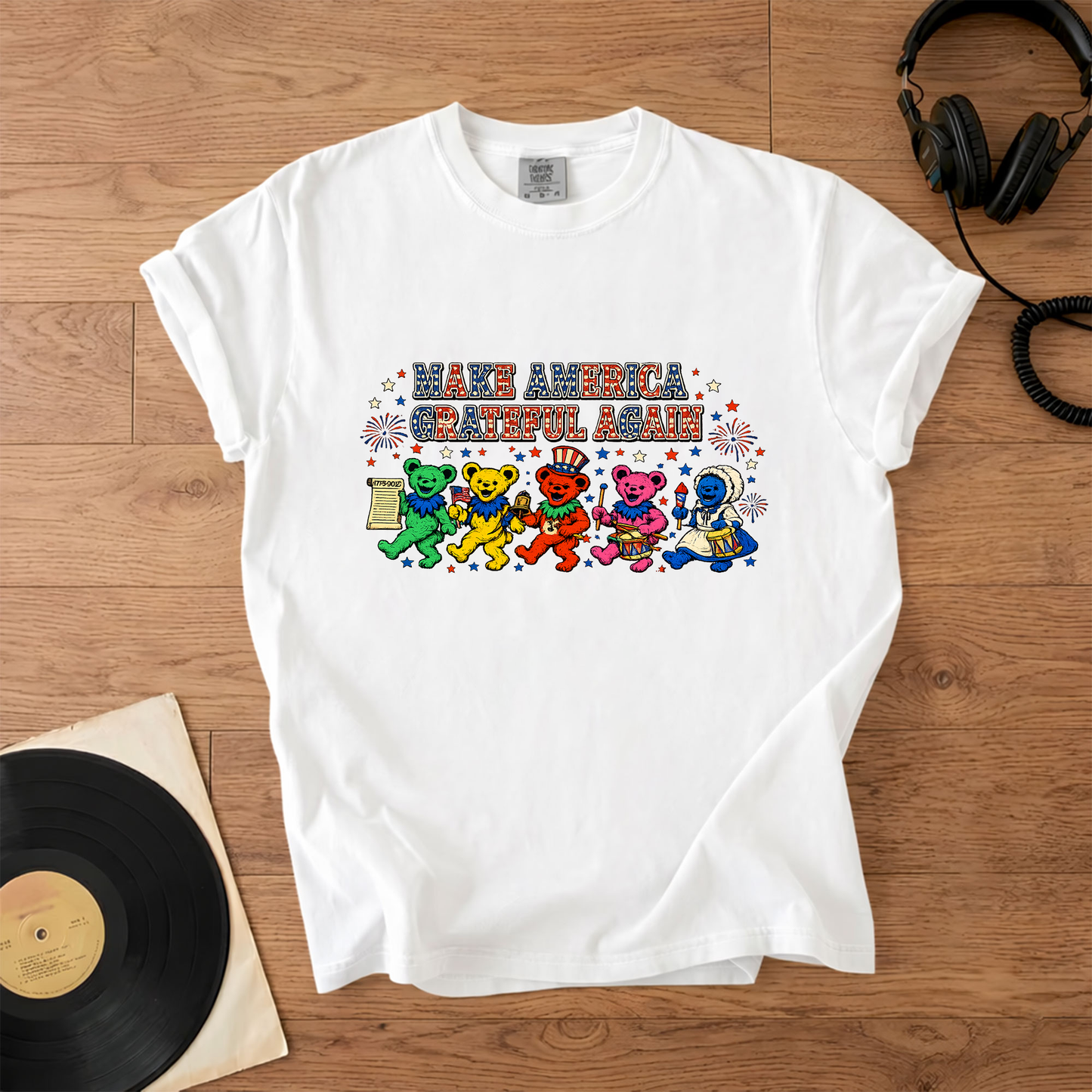 Grateful Dead Make America Grateful Again Graphic 4th of July Patriotic T-Shirt – Retro Rock Metal Music Fan Merch Tee