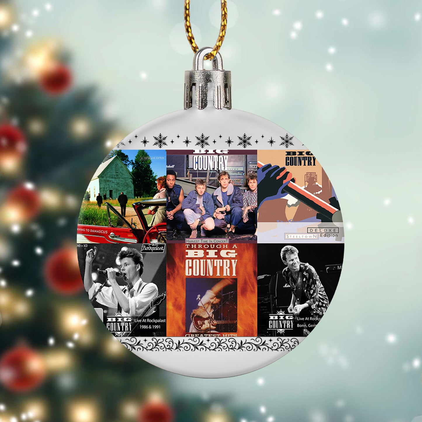 Big Country Album Collage Ornament – Classic Rock Christmas Decoration