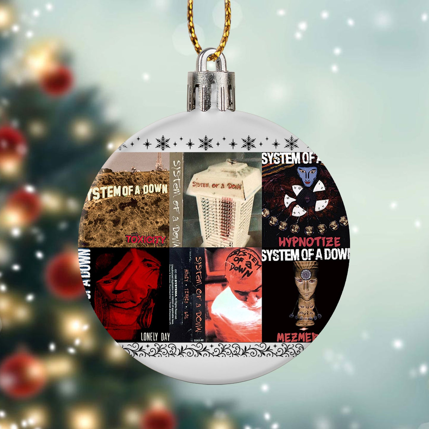 System of a Down Ball Ornament – A Bold Christmas Gift for True Rock Fans
