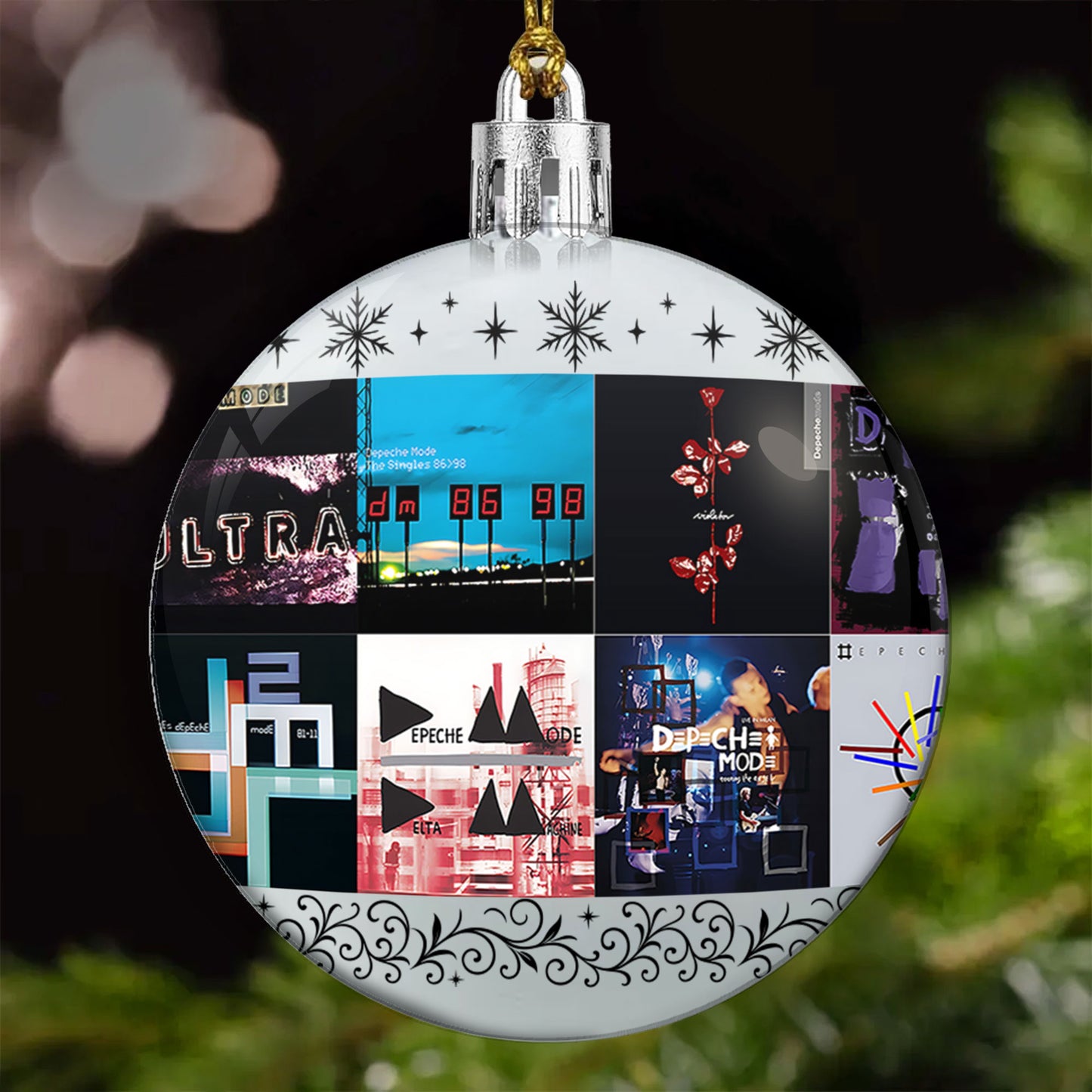 Depeche Mode Ball Ornament – A Synthwave Symphony for the Holiday Season