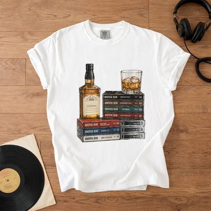 Grateful Dead Cassette Album Collection T-Shirt – Retro Music Grateful Dead Merch Tee