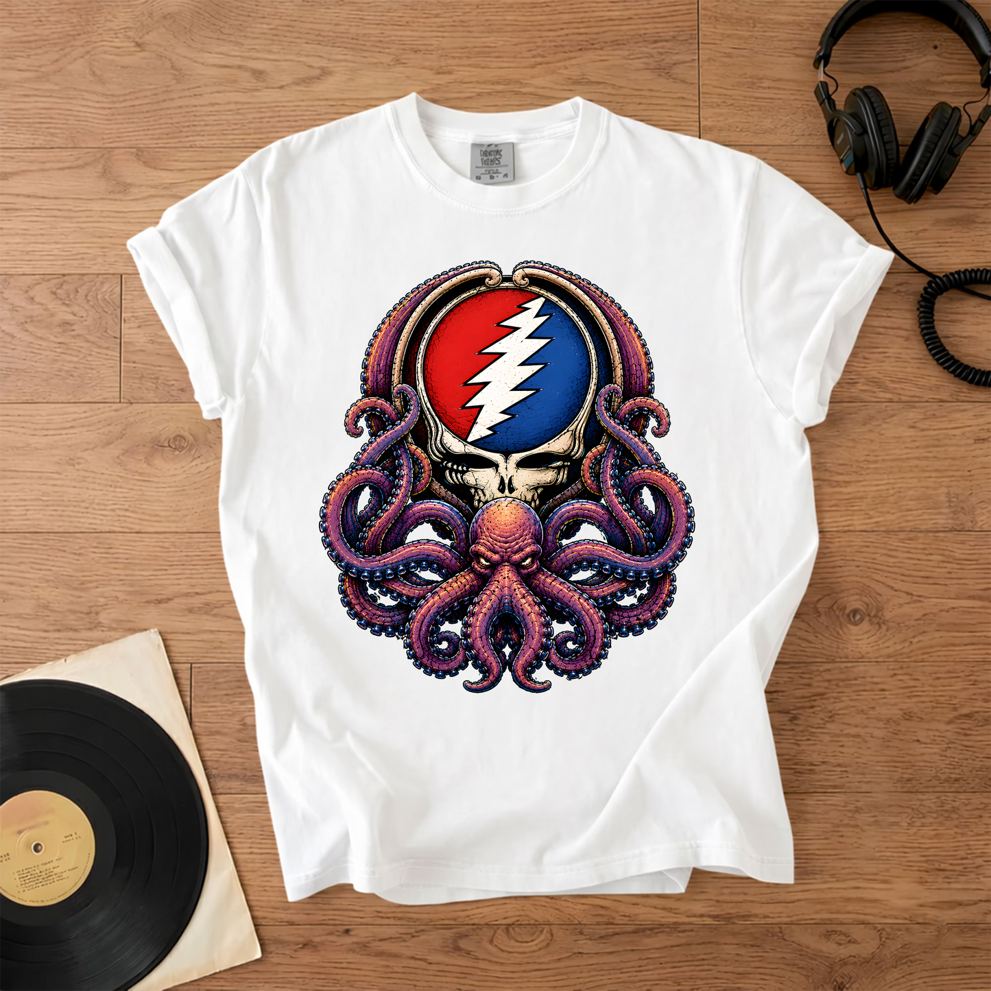 Grateful Dead Octopus Tentacles Graphic T-Shirt – Retro Rock Metal Music Fan Merch Tee