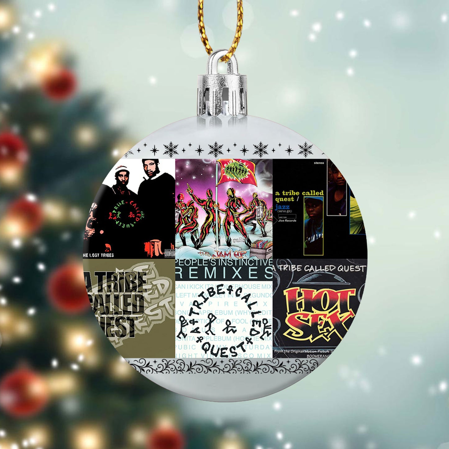 A Tribe Called Quest Ball Ornament – Hip-Hop Legends in Holiday Style