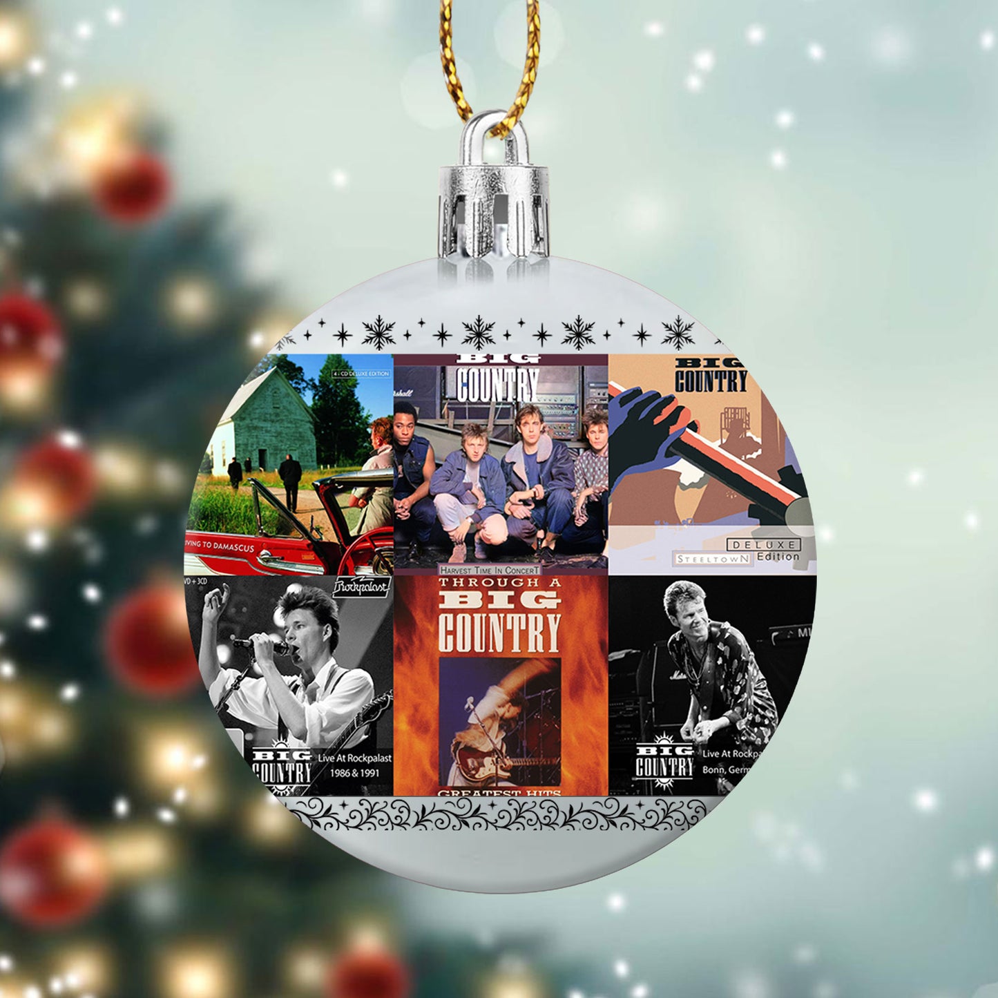 Big Country Album Collage Ornament – Classic Rock Christmas Decoration