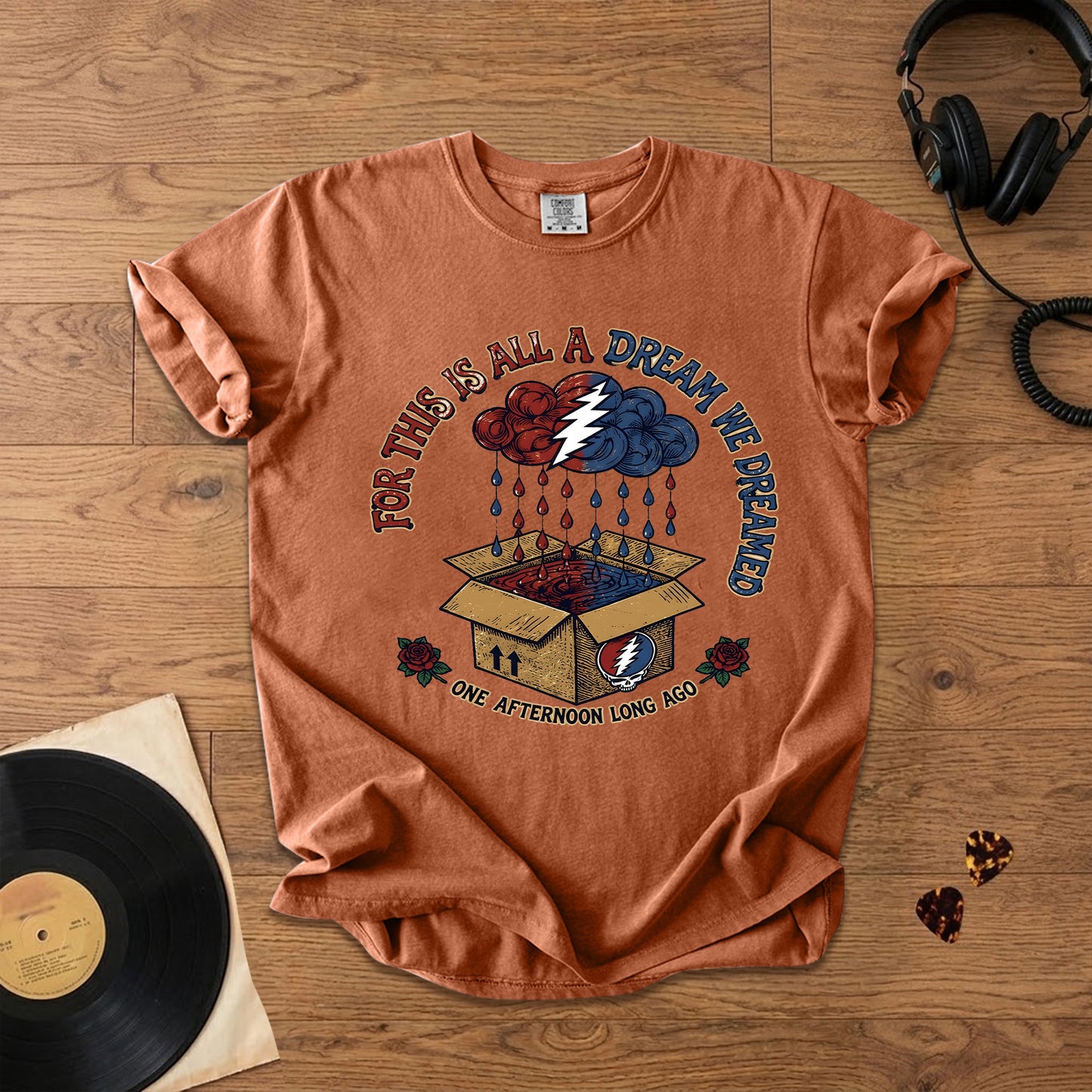 Grateful Dead For This Is All A Dream We Dreamed Graphic T-Shirt – Retro Rock Metal Music Fan Merch Tee