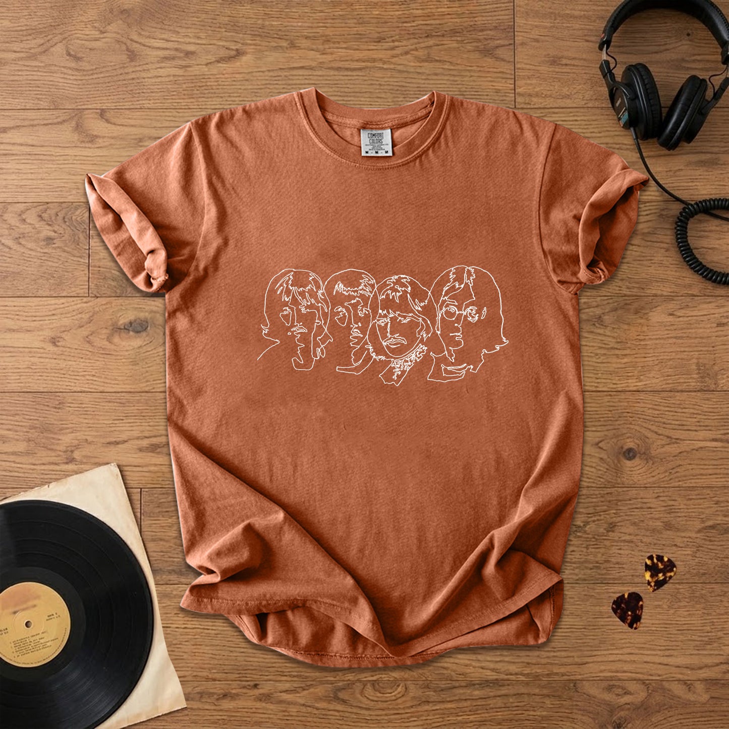 The Beatles The White Album Sketch Faces  T-Shirt – Retro Music Band Merch Tee