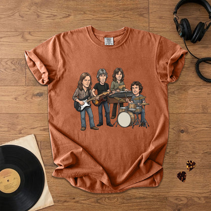 Pink Floyd Inspired Cartoon Band Comfort Tee – Classic Rock Graphic T-Shirt