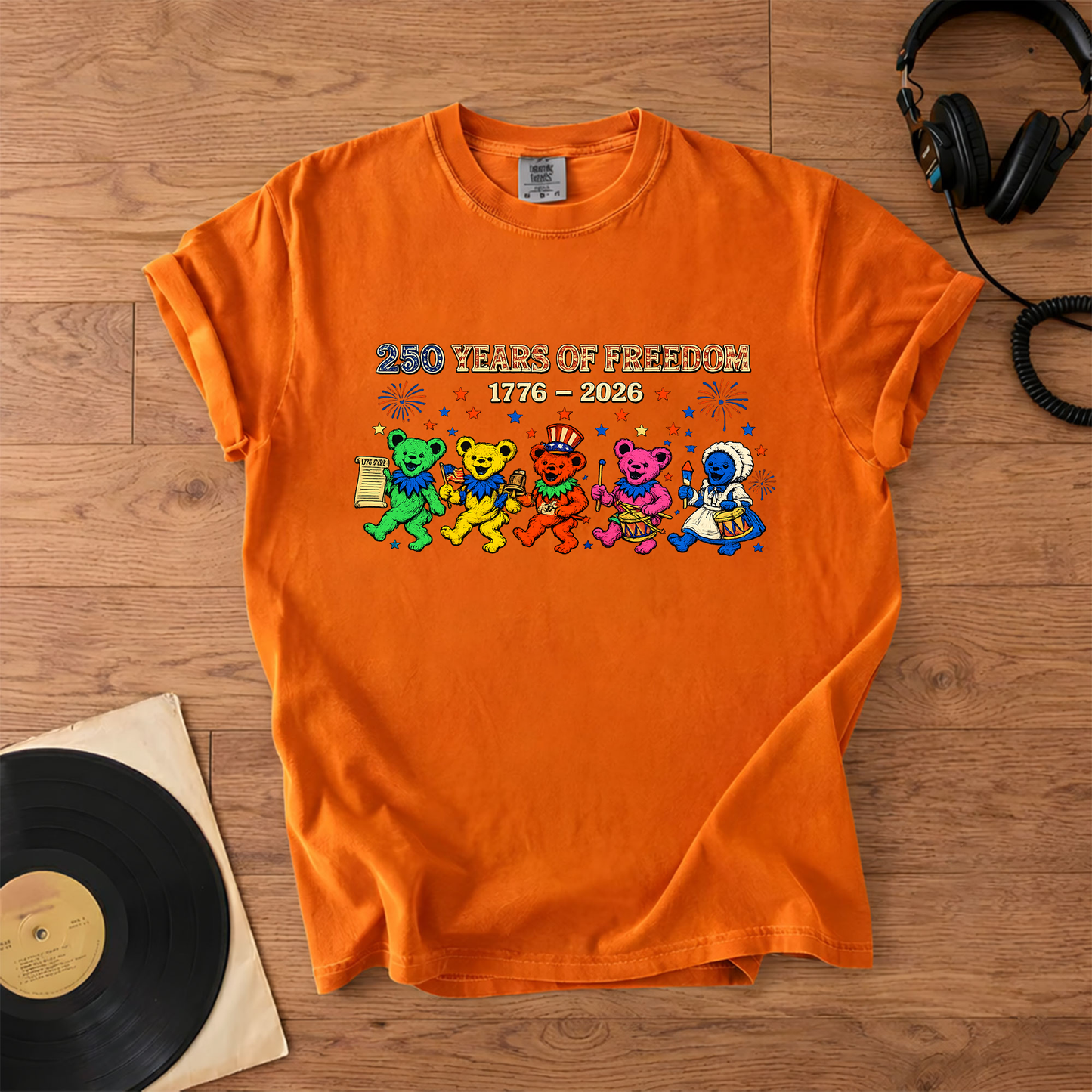 Grateful Dead 250 Years of Freedom Graphic 1776-2026 T-Shirt – Retro Rock Metal Music Fan Merch Tee