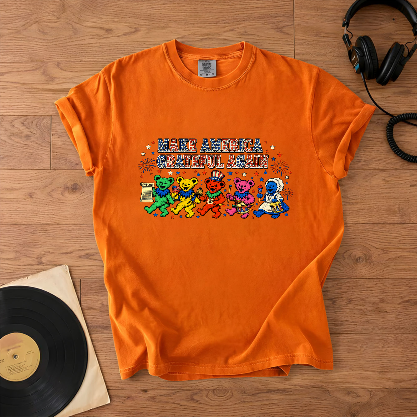 Grateful Dead Make America Grateful Again Graphic 4th of July Patriotic T-Shirt – Retro Rock Metal Music Fan Merch Tee