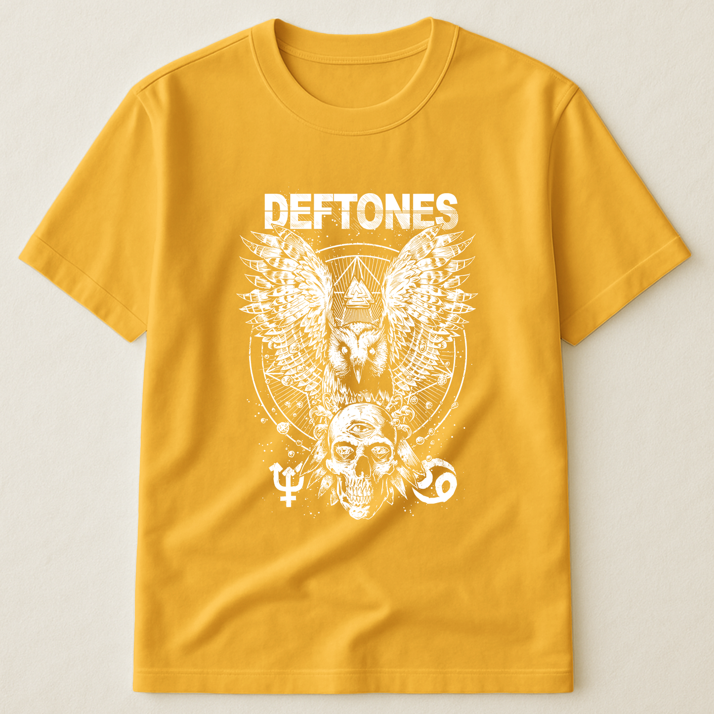 Deftones Owl and Skull T-Shirt – Retro Rock Music Band Deftones Merch Tee