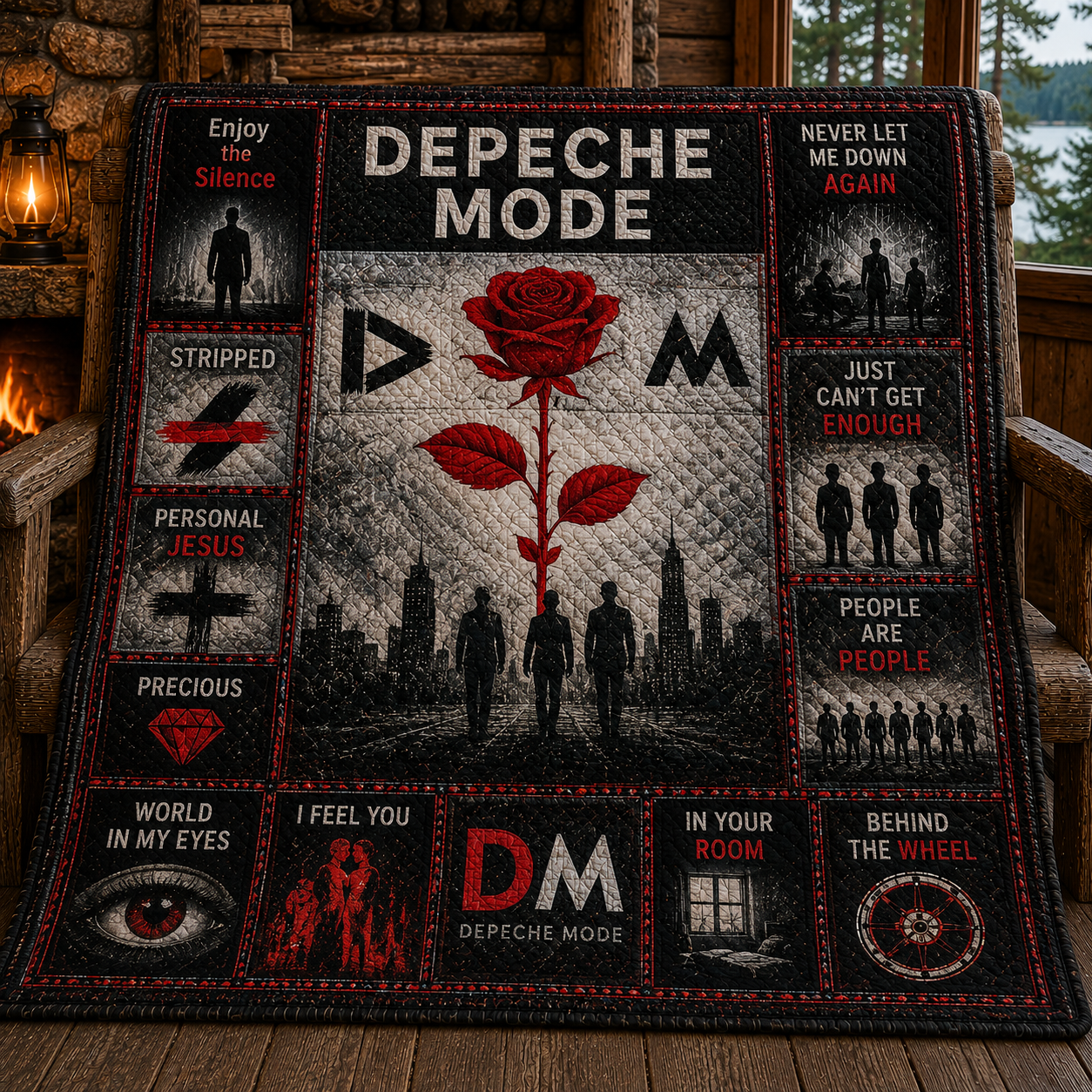 Depeche Mode Synth-Pop Quilt Blanket – Enjoy The Silence In Every Stitch
