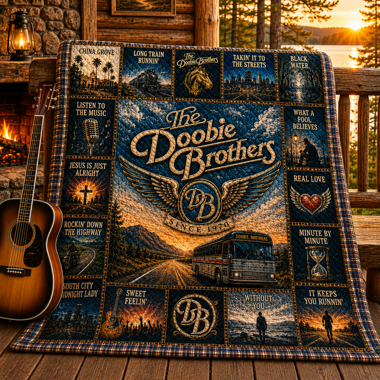 The Doobie Brothers Classic Rock Quilt Blanket – Listen To The Music In Every Stitch