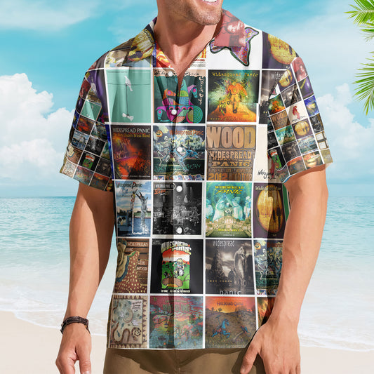 Widespread Panic Hawaiian Shirt – Vintage Album Collage Southern Rock Style