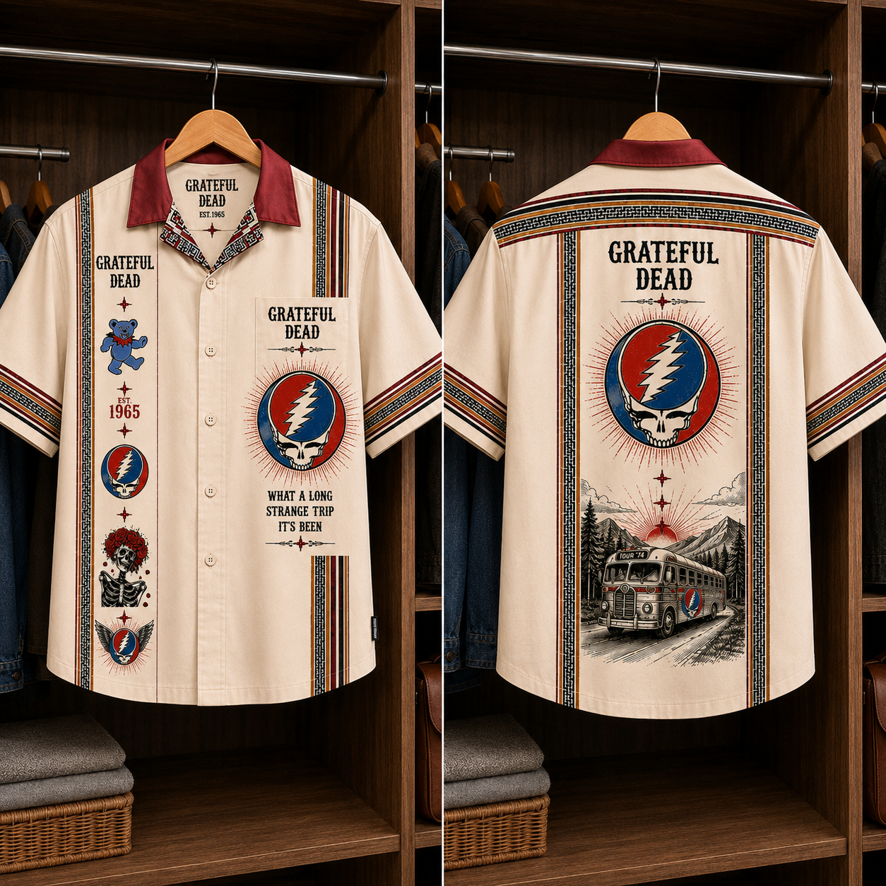Grateful Dead Luxury Design Hawaiian Shirt – Psychedelic Rock Inspired Hawaiian Shirt