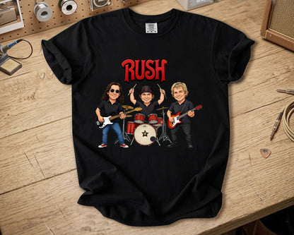 Rush Comfort Colors Tee – Geddy Lee Neil Peart Alex Lifeson Band Members Tribute Shirt