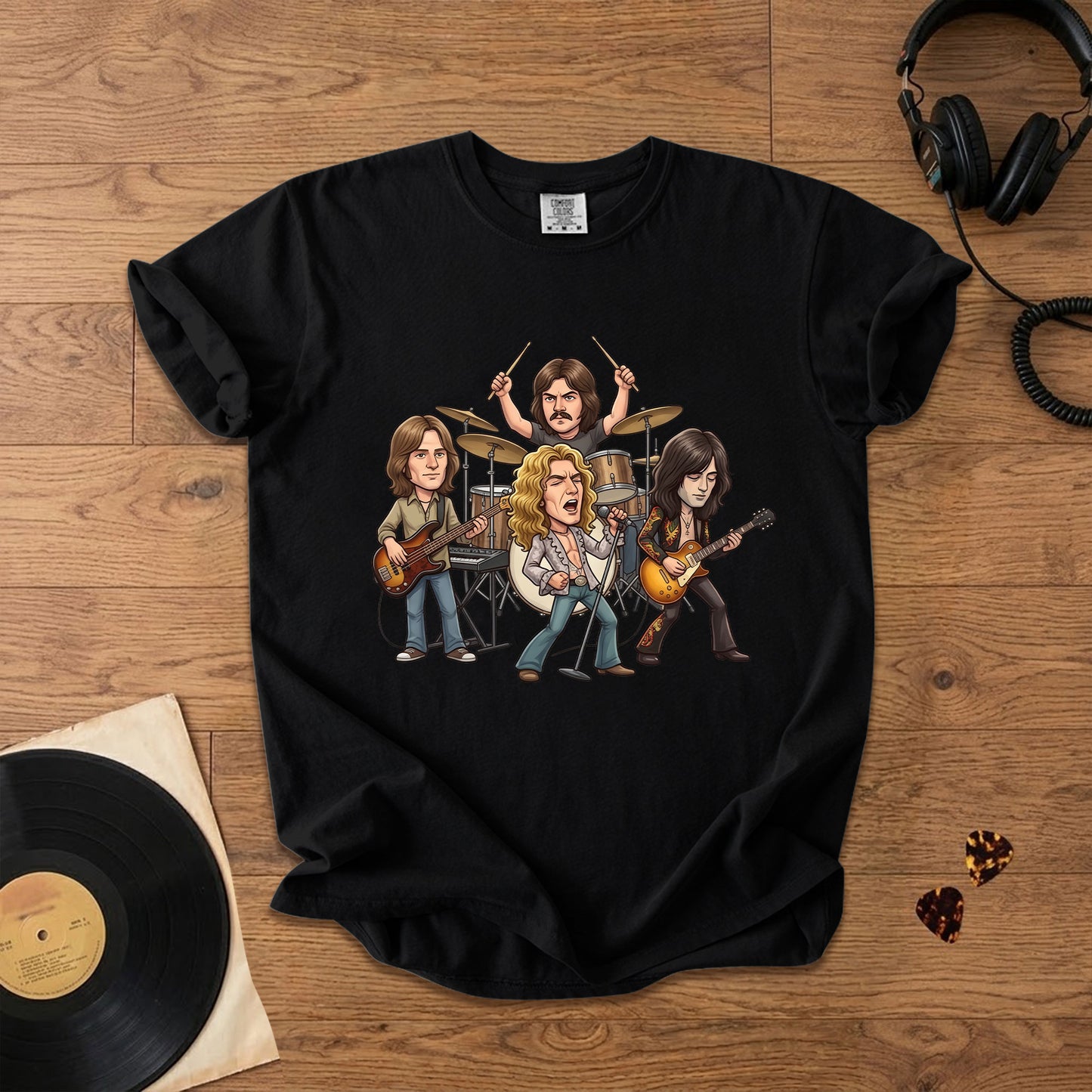 Led Zeppelin Vintage Rock Band Graphic T-Shirt – Classic Music Fan Tee