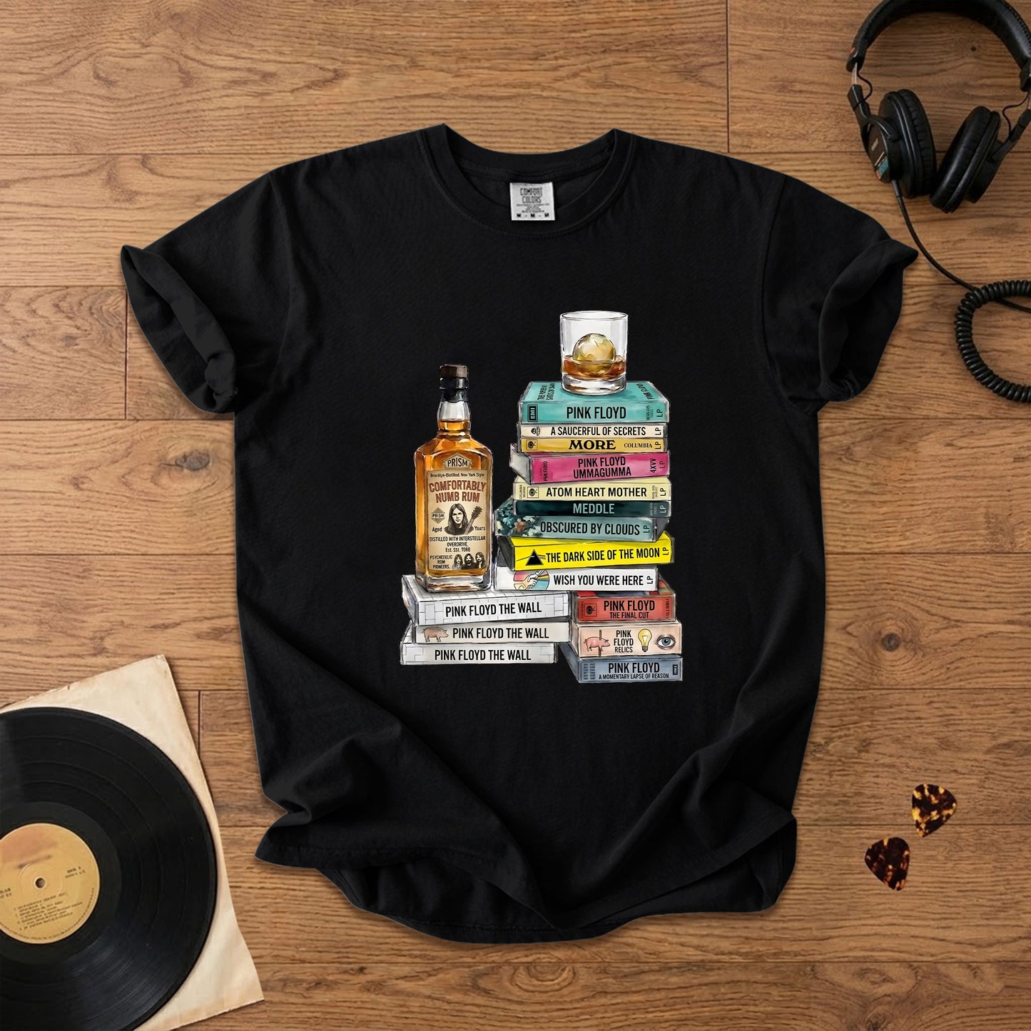 Pink Floyd Cassette Collection T-Shirt – Retro Music Pink Floyd Band Merch Tee