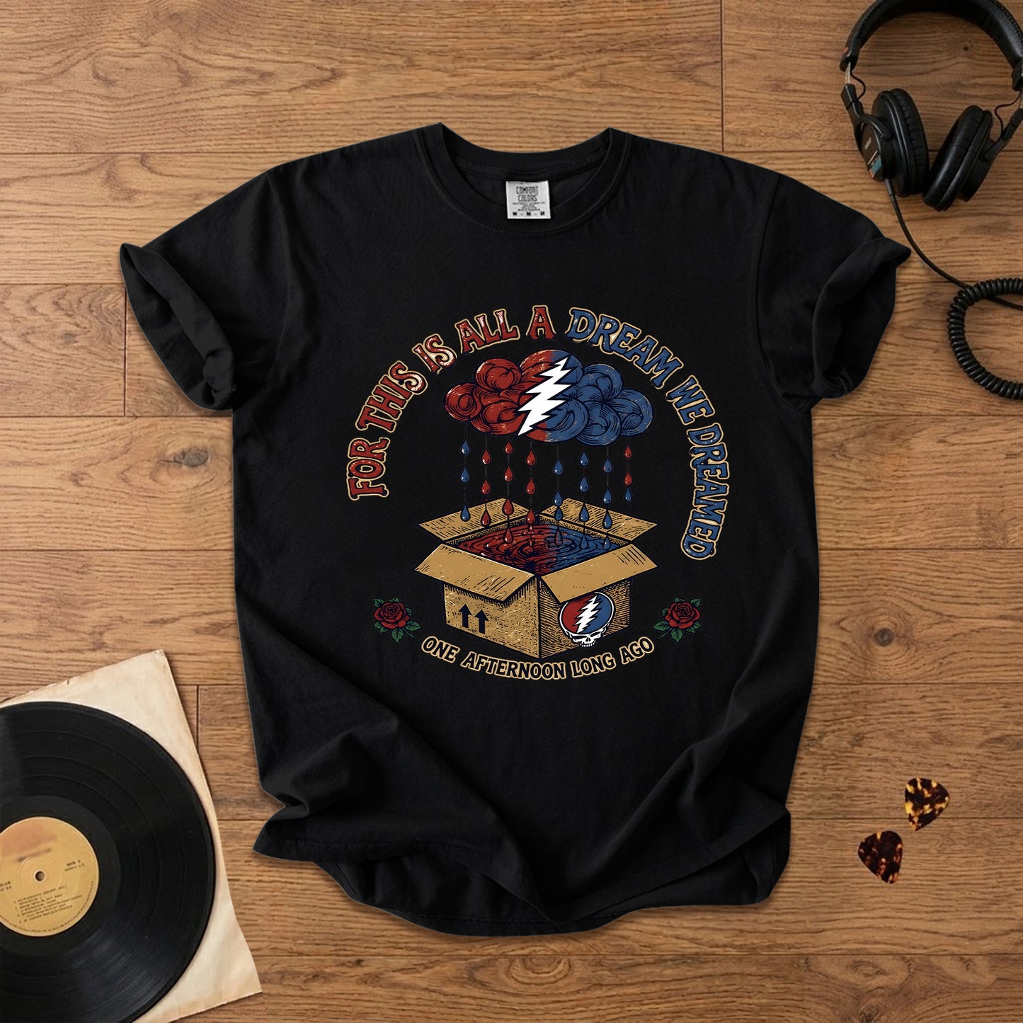 Grateful Dead For This Is All A Dream We Dreamed Graphic T-Shirt – Retro Rock Metal Music Fan Merch Tee