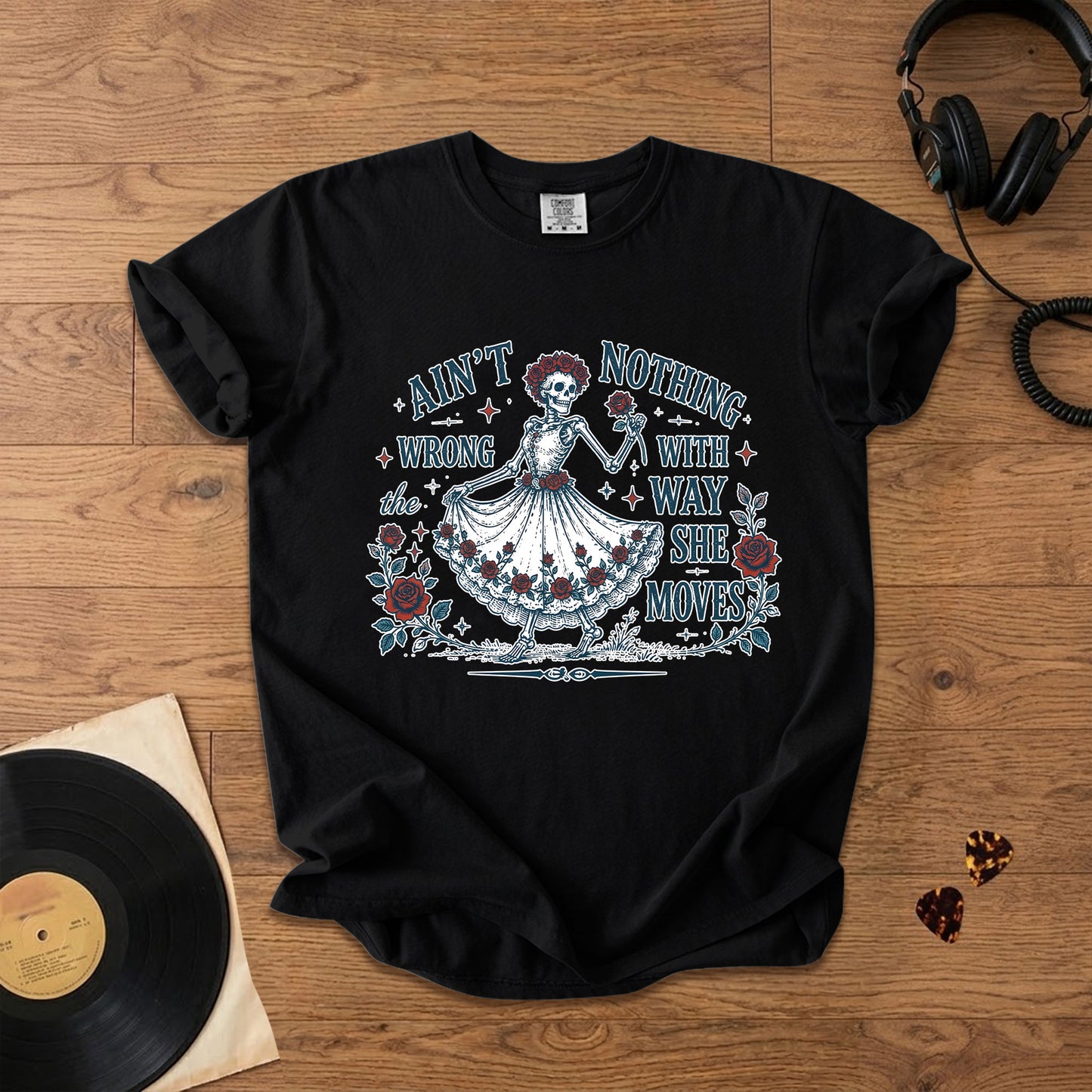 Grateful Dead Sugar Magnolia Ain't Nothing Wrong Skeleton T-Shirt – Retro Rock Metal Music Fan Merch Tee