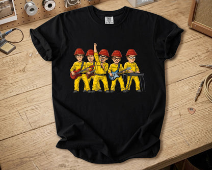 DEVO Comfort Colors Tee – Band Members Red Energy Dome Tribute New Wave Rock Shirt
