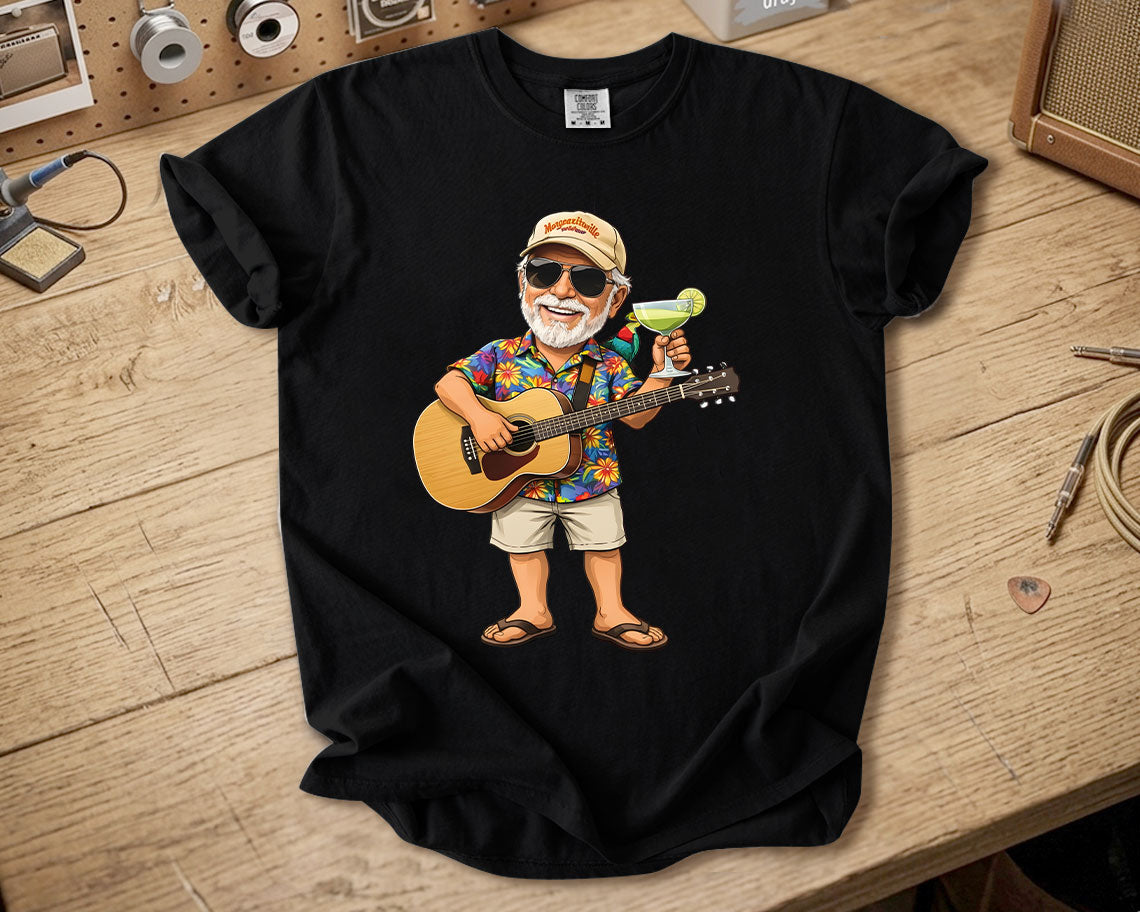Jimmy Buffett Comfort Colors Tee – Margaritaville Guitar Vibes Island Lifestyle Shirt