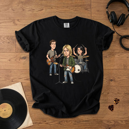 Nirvana Vintage Grunge Band Graphic T-Shirt – Retro Music Fan Comfort Tee