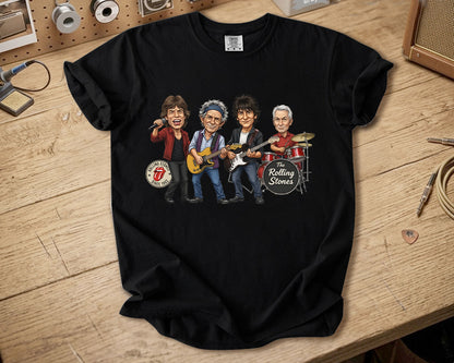 The Rolling Stones Comfort Colors Tee – Mick Jagger Keith Richards Band Members Tribute Classic Rock Shirt