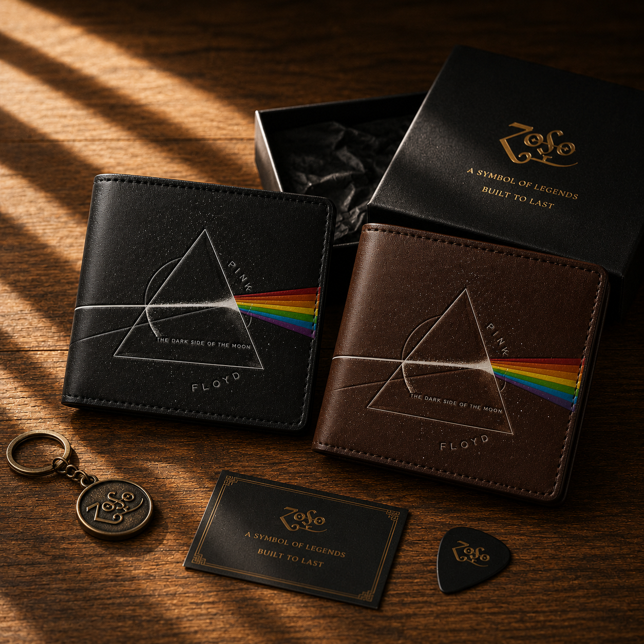 Pink Floyd Dark Side Wallet – Classic Rock Inspired Leather Wallet (With Box)