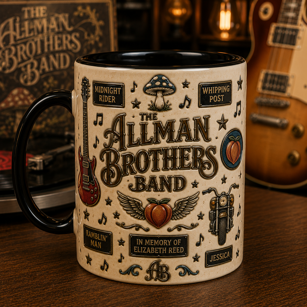 The Allman Brothers Band Mug – Vintage Southern Rock Ceramic Coffee Cup