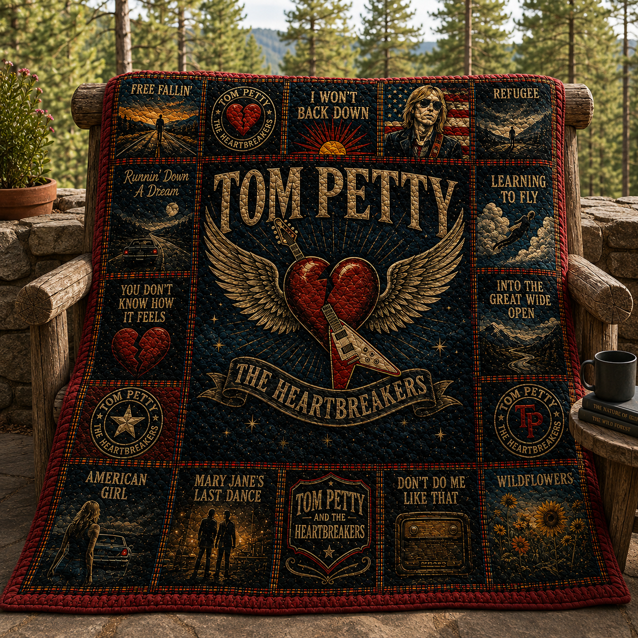 Tom Petty And The Heartbreakers Quilt Blanket – Free Fallin' In Every Stitch