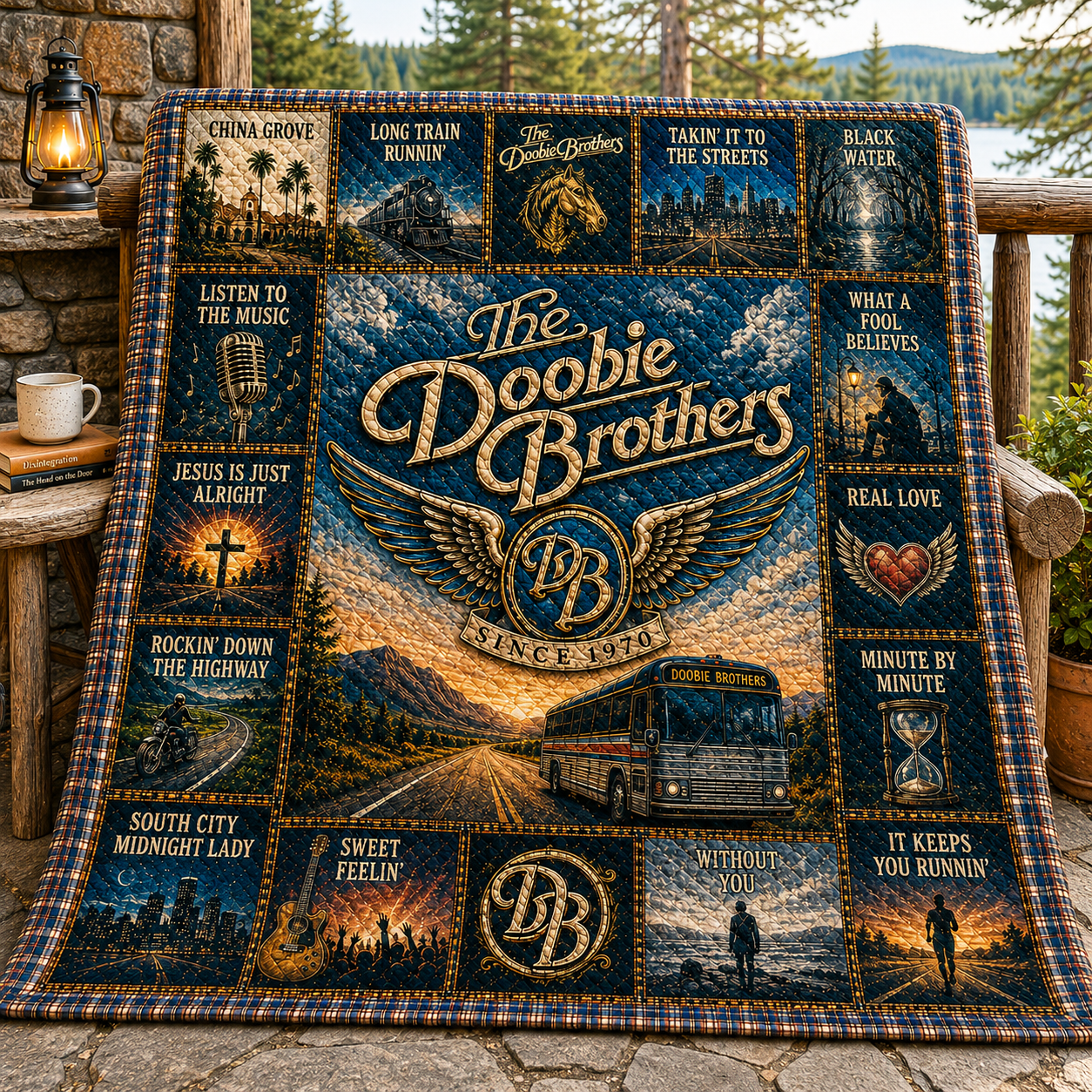 The Doobie Brothers Classic Rock Quilt Blanket – Listen To The Music In Every Stitch