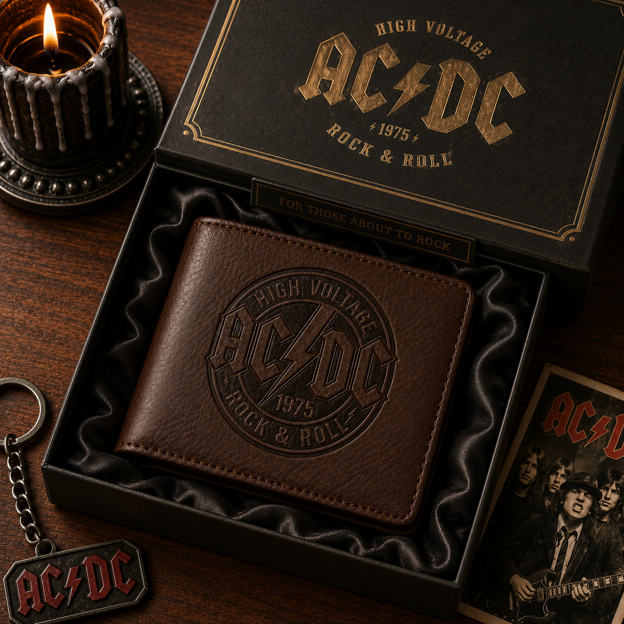 ACDC Wallet –  ACDC Inspired Leather Wallet (With Box)