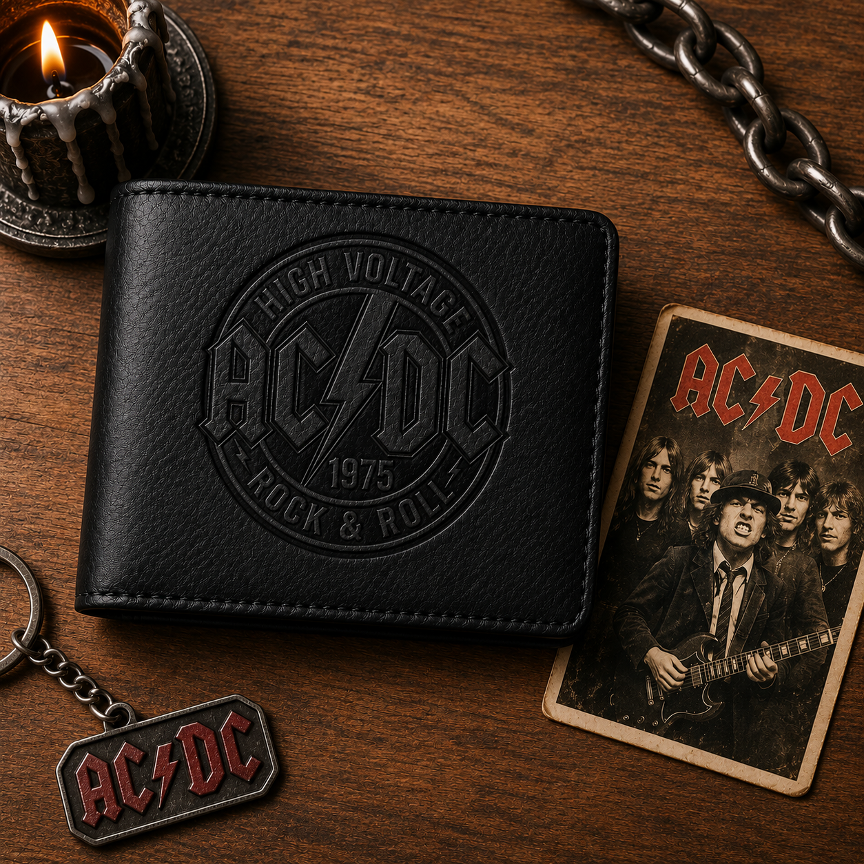 ACDC Wallet –  ACDC Inspired Leather Wallet (With Box)