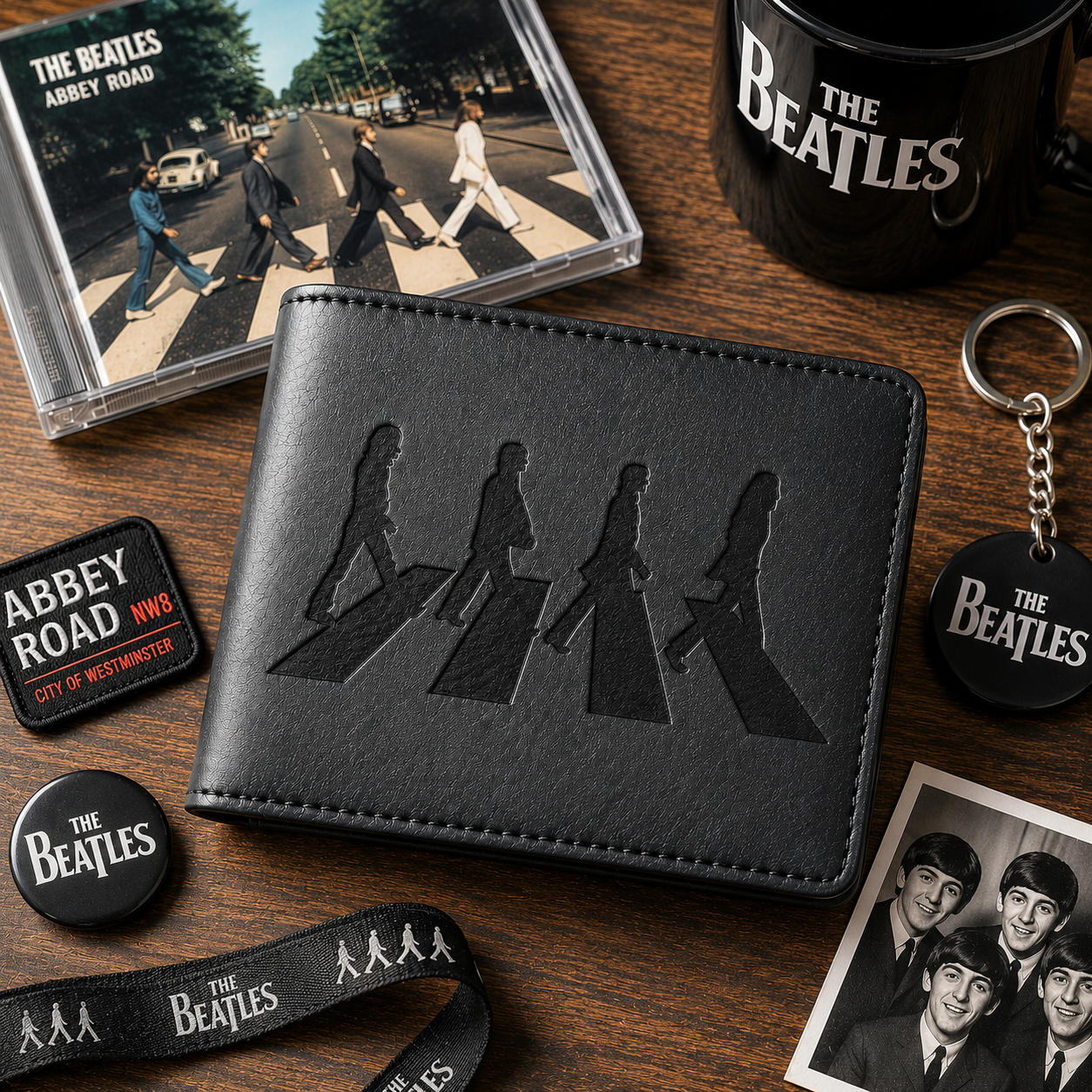 The Beatles Abbey Road Wallet –  The Beatles Inspired Leather Wallet (With Box)