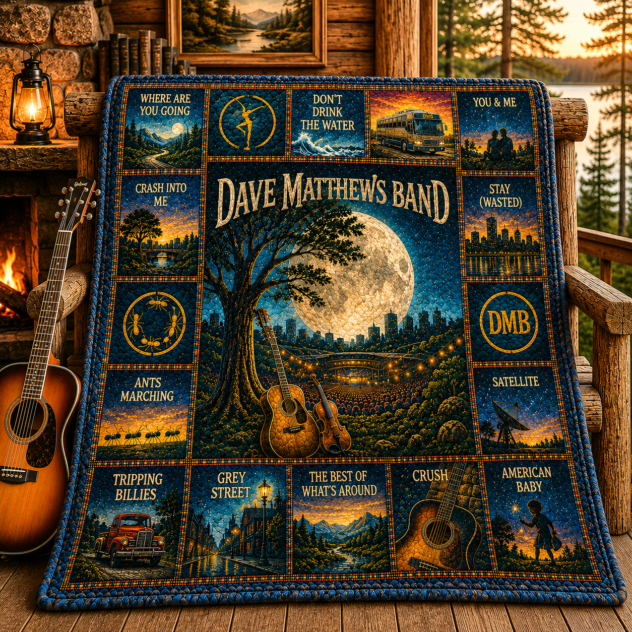 Dave Matthews Band Jam Rock Quilt Blanket – A Magical Musical Journey In Every Stitch