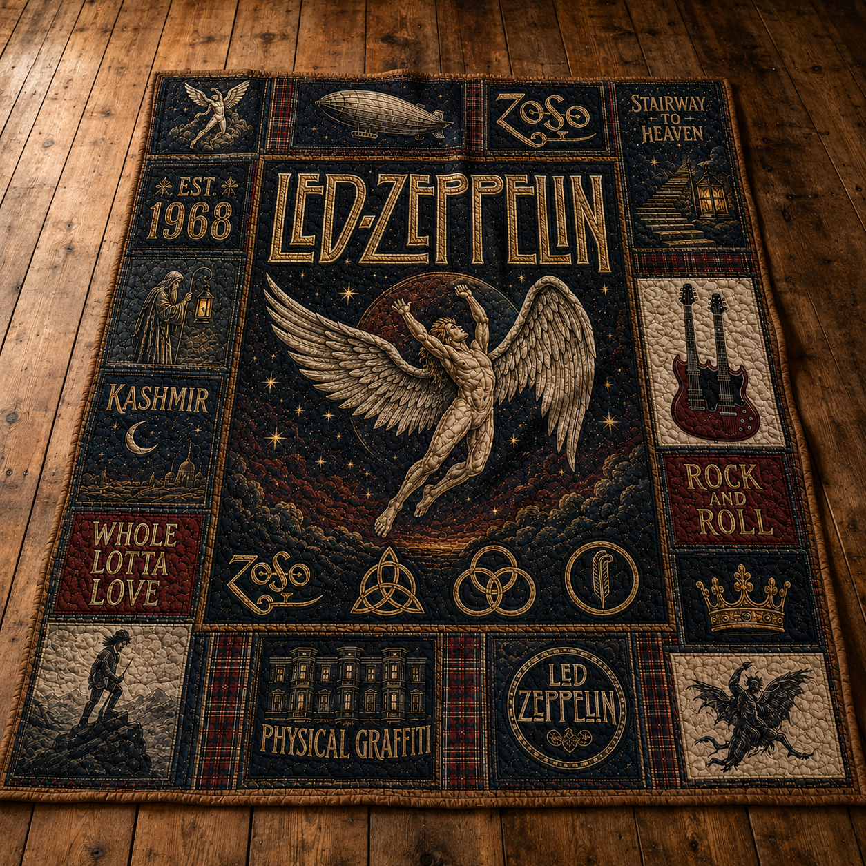 Led Zeppelin Quilt Blanket – A Psychedelic Journey in Every Stitch