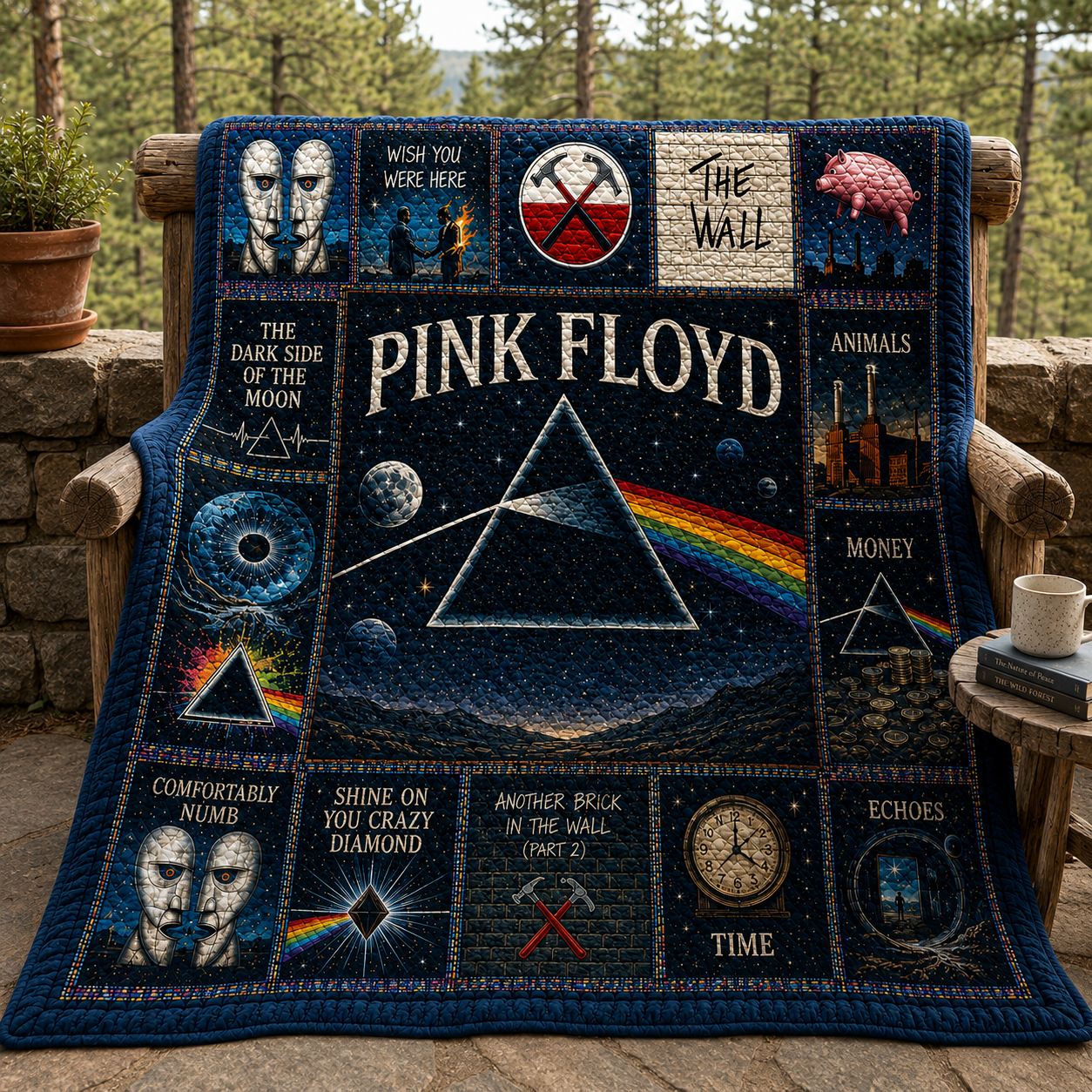 Pink Floyd Progressive Rock Quilt Blanket – A Psychedelic Journey In Every Stitch