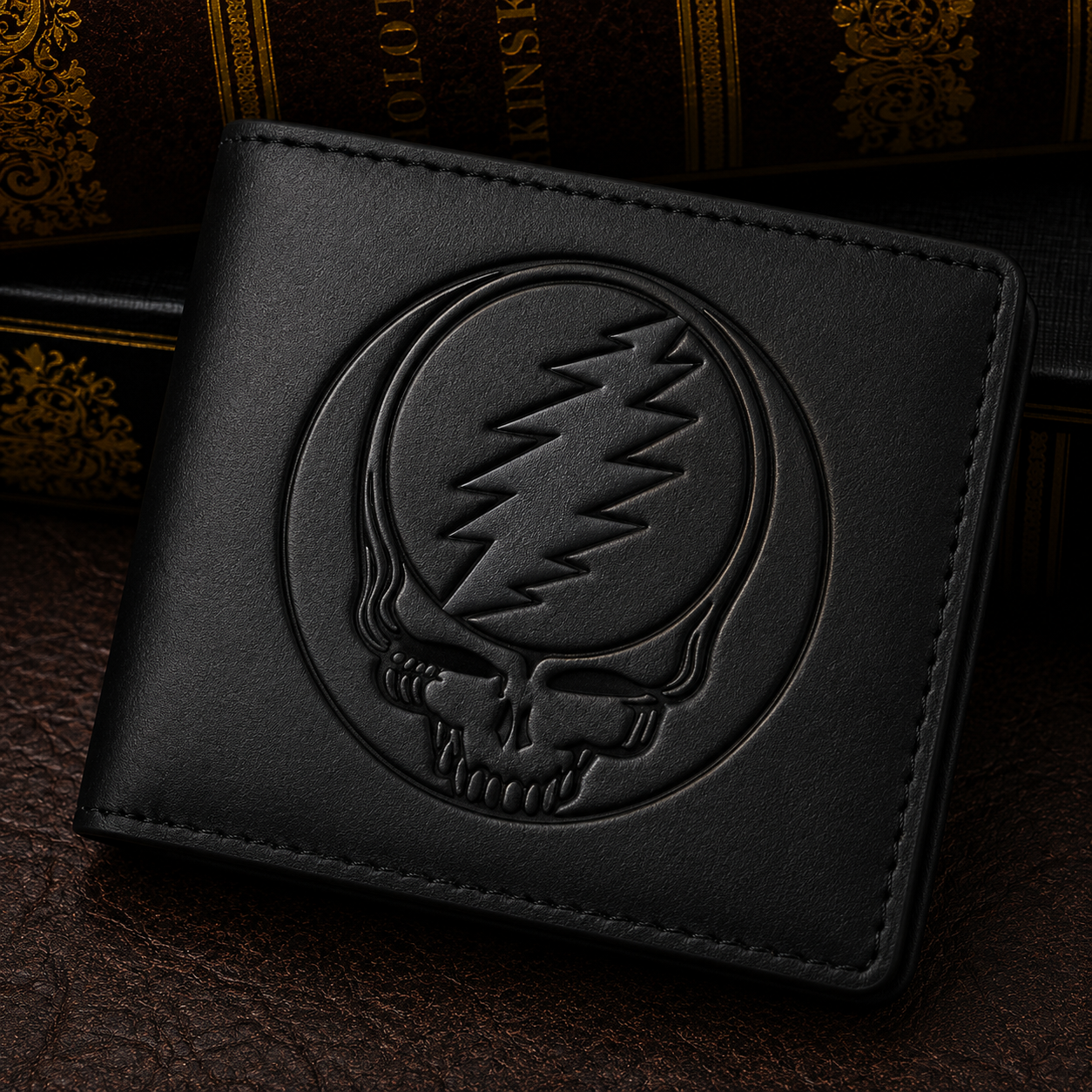 Grateful Dead Stealie Wallet – Classic Rock Inspired Leather Wallet (With Box)