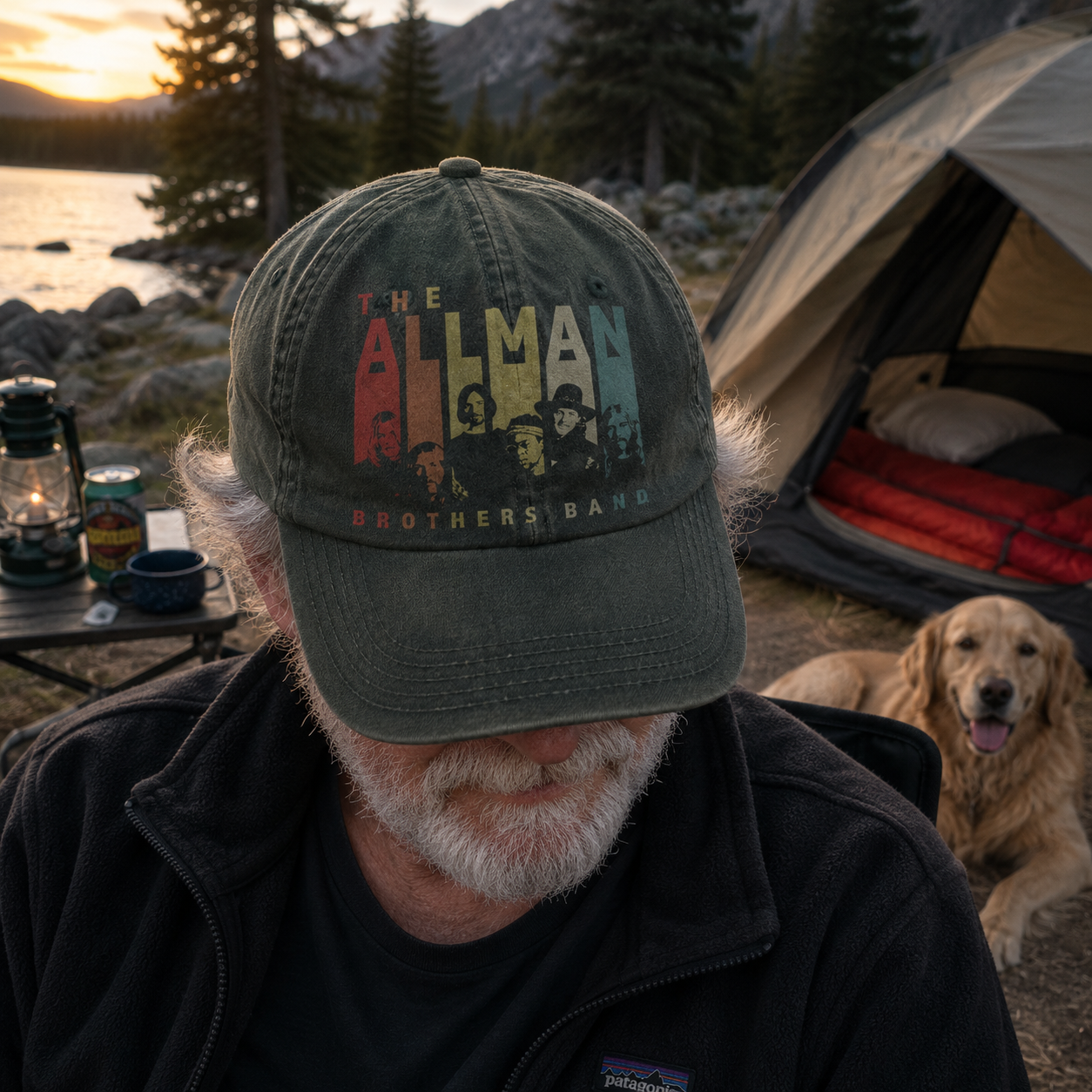The Allman Brothers Band Vintage Camping Cap – Retro Southern Rock Dad Hat Gift for Outdoor Fans