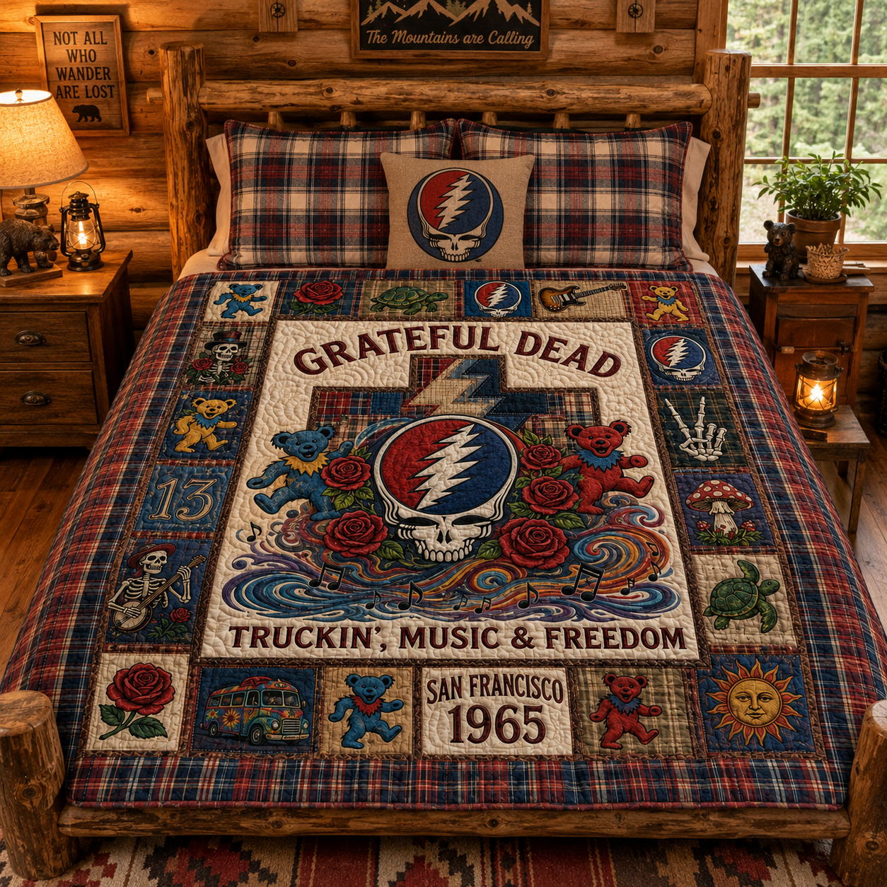 Grateful Dead Quilt Blanket – Iconic Symbol Inspired High Quality Quilt Blanket