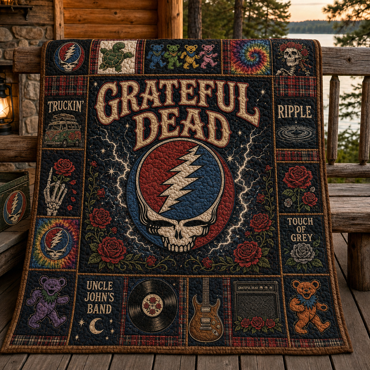 Grateful Dead Quilt Blanket – A Psychedelic Journey in Every Stitch